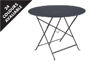 bistro folding round table 96cm by fermob - cotton white 