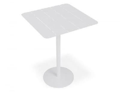 roku high bar table matt white by bent design - 75 x 75cm table top 