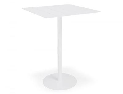 roku high bar table matt white by bent design - 65 x 65cm table top 