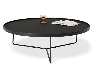 alora large coffee table black stained american ash with black legs by bent design