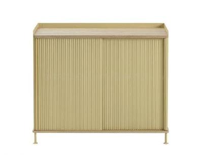 enfold tall sideboard by thomas bentzen for muuto - oak / dusty green 