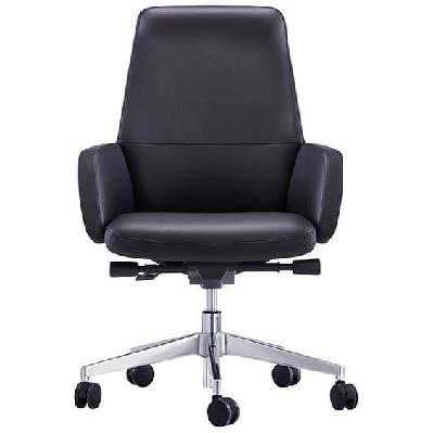 captain genuine leather low back executive chair 