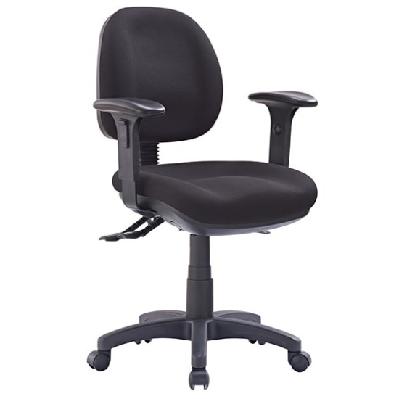 p350c-mb task chair - low back, black with arms