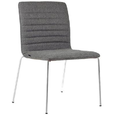 smoke chrome legs upholstered breakout chair 