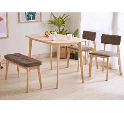 hockey 4pc chairs and bench dining set 