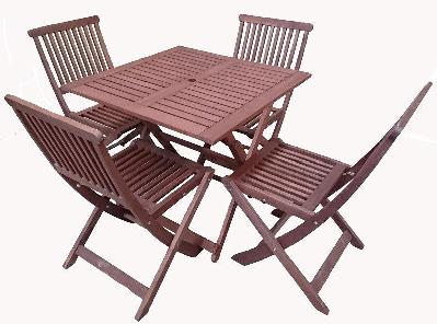 island square folding 5 piece setting (4 seater) 