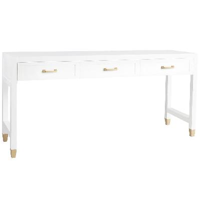 sh griffin desk white with gold handle 
