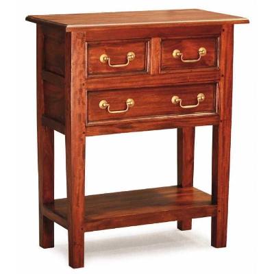 ct midnight noir solid timber 3 drawer sofa table 