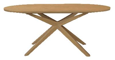 ct oslo solid oak timber oval dining table 