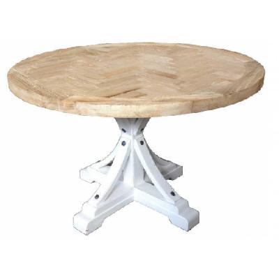 mf brussels recycled elm timber round dining table 