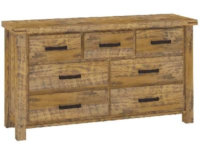 vi outback solid timber dresser 3 over 4 drws with mirror 