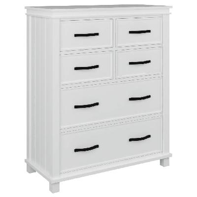 vi monarch solid timber 6 drawer tallboy 