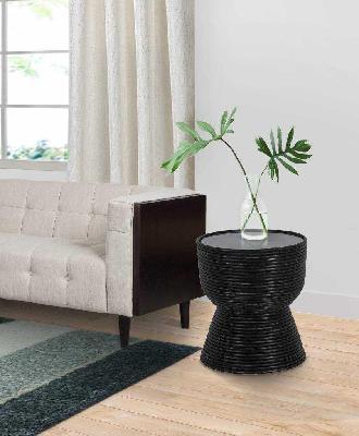 vi allegra side table with glass top 