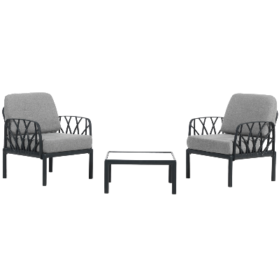 garda sofa 1+1+table - anthracite (ab) 