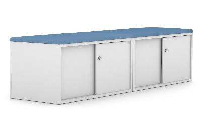 uniform low sliding 4 door credenza - top cushion 