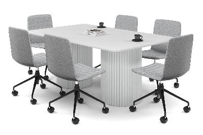 baobab circular base boardroom rectangle table - rounded corners [1800l x 1100w with rounded corners] 