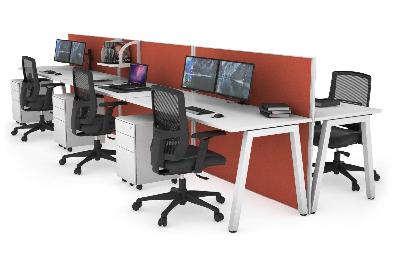 horizon quadro 6 person bench a legs office workstation [1200l x 700w] 