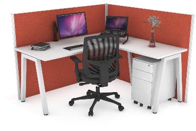 horizon quadro a legs l-shaped corner office desk [1600l x 1450w] 