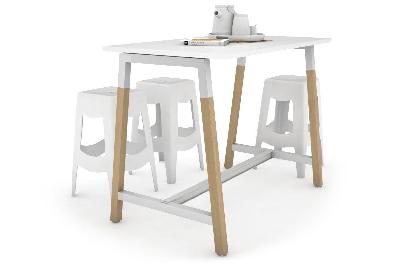 quadro a legs counter table wood legs cross beam - 925h [1200l x 700w] 