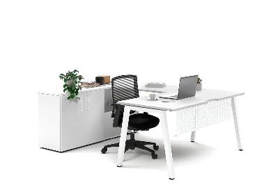 quadro a legs l-shaped executive setting - white legs [1800l x 1700w] 