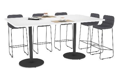 sapphire counter table - disc base rounded corners [1800l x 1100w with rounded corners] 