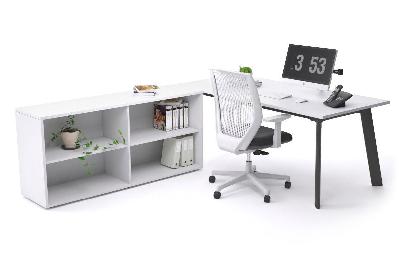 switch executive setting with uniform spine - black frame [1600l x 700w] 