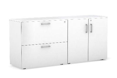 uniform small 2 drawer lateral file and 2 door cupboard 