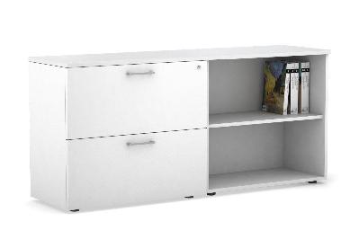 uniform small 2 filing drawer and open storage unit 