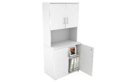 uniform small storage cupboard - hutch with doors [800w x 750h x 450d] 