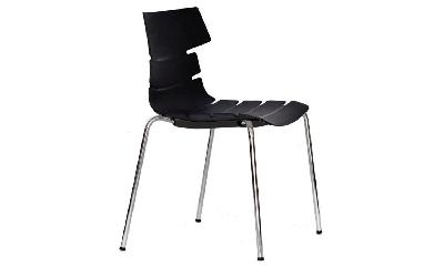 wave - cafe / breakout area side chair 4 leg white / black shell 