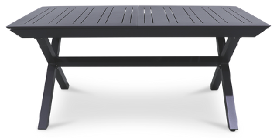 caribbean outdoor extension table in gunmetal aluminium 