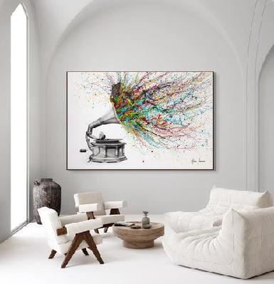 radical rhapsody a1 / 420gsm canvas with varnish / stretched with natural timer float frame