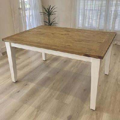 leura belle rustic rectangle 150cm x 100cm indoor timber dining table 