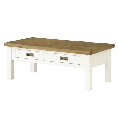 leura belle coffee table in brushed with natural timber top 