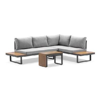 tallai outdoor modular corner lounge setting slate grey 