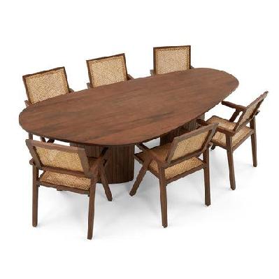 annangrove indoor 6 seater timber dining setting with chairs 