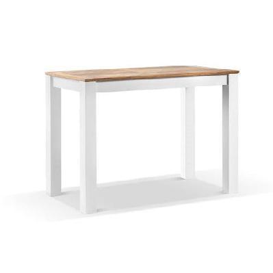 balmoral outdoor 1.5m rectangle teak top aluminium bar table charcoal 