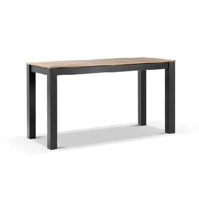 balmoral outdoor 2m rectangle teak top aluminium bar table white 