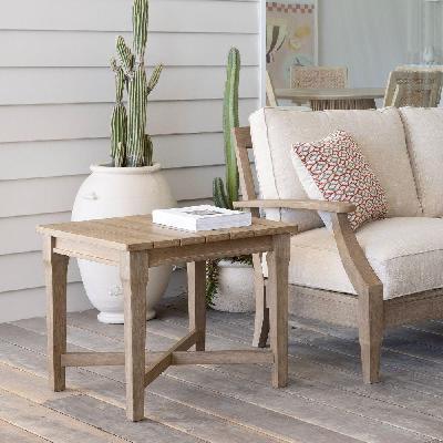 dakota outdoor timber square side table 