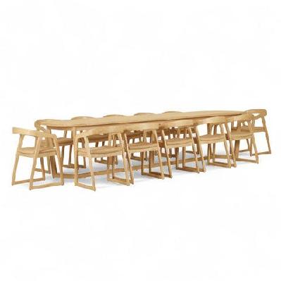 kingscliff 12 seater rectangle indoor timber dining table and chairs setting walnut 