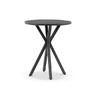 houston outdoor 90cm round aluminium bar table charcoal 
