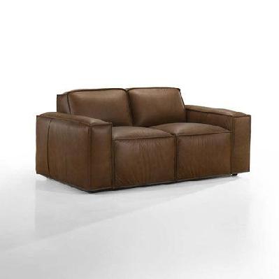 richmond 2 seater indoor leather lounge sofa chocolate 