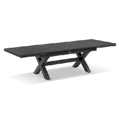 austin outdoor 2.2m - 3m extension aluminium dining table white 