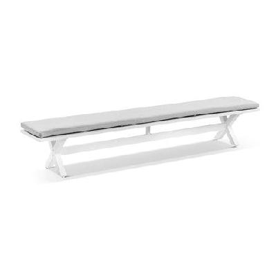 tahitian 2.9m outdoor aluminium bench seat charcoal / denim grey 
