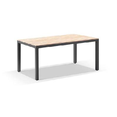 tuscany 6 seater teak and aluminium dining table charcoal 