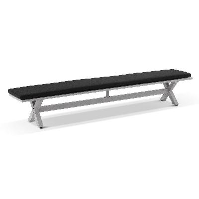 aged teak look tahitian 2.9m aluminium bench seat with cushion 2.9m 