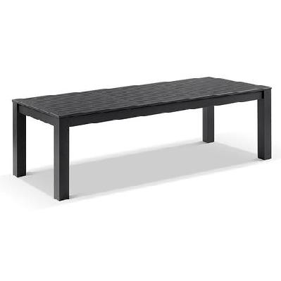 santorini 2.5m outdoor rectangle aluminium dining table 2.5m / white 