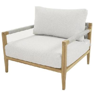 allora 1 seater timber and rope armchair lounge 