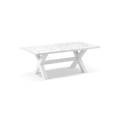 kansas outdoor ceramic 2m aluminium dining table 2m 