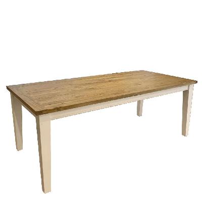 leura belle rustic rectangle 210cm x 100cm indoor timber dining table 8 seats 